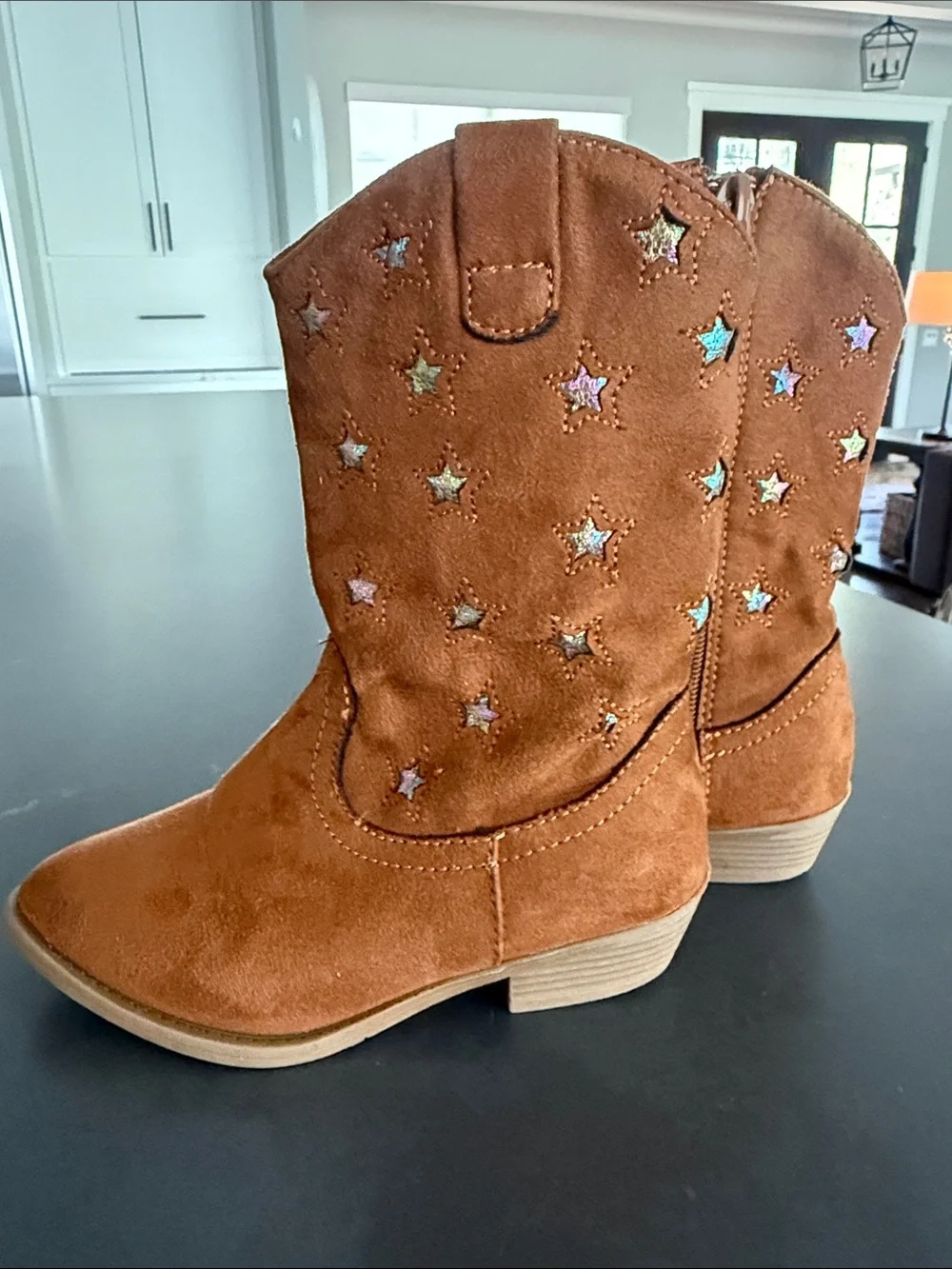 Tucker + Tate Toddler Cowboy Boots Tan/Brown Star Western Boots Size 10C